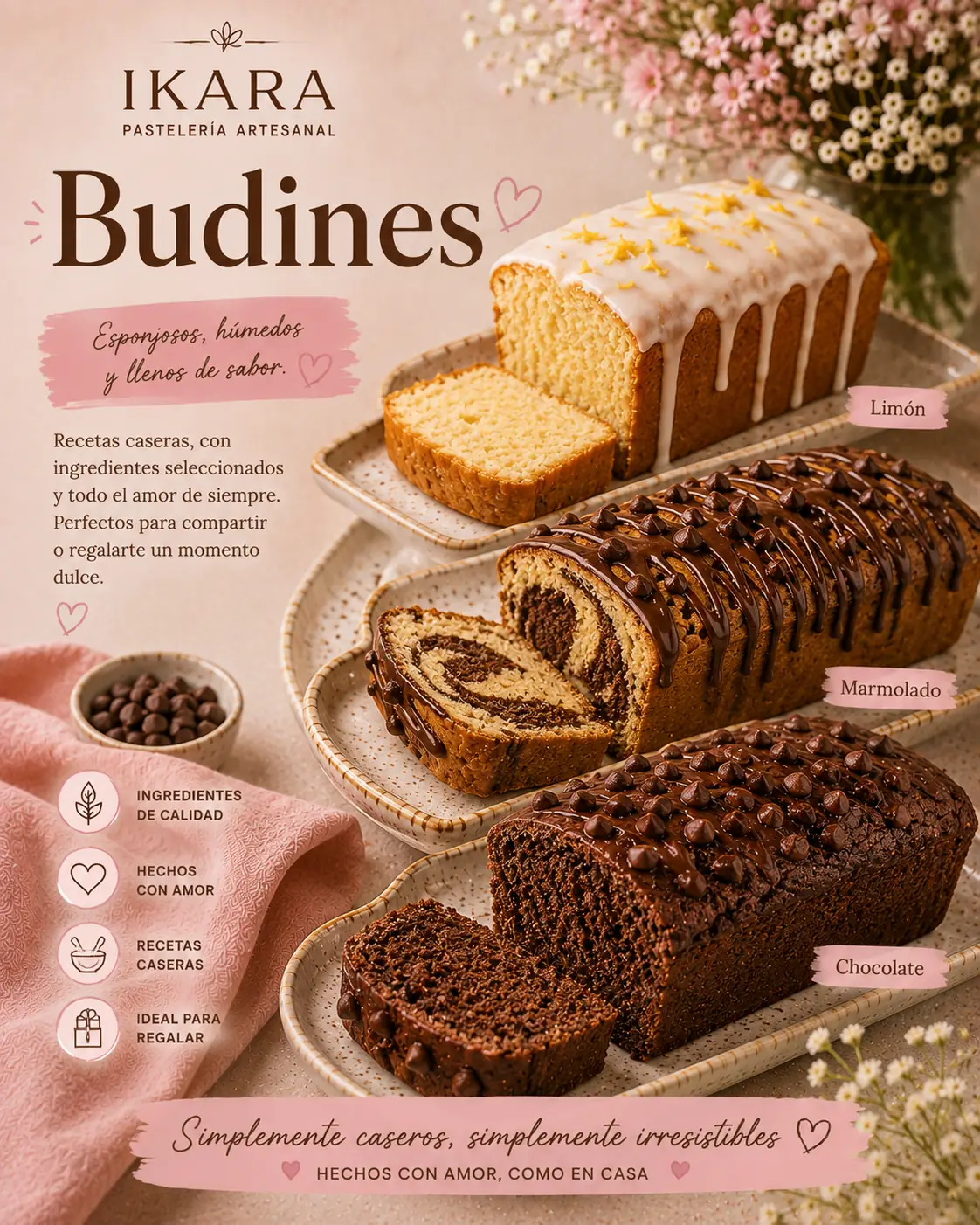Budines caseros de manteca