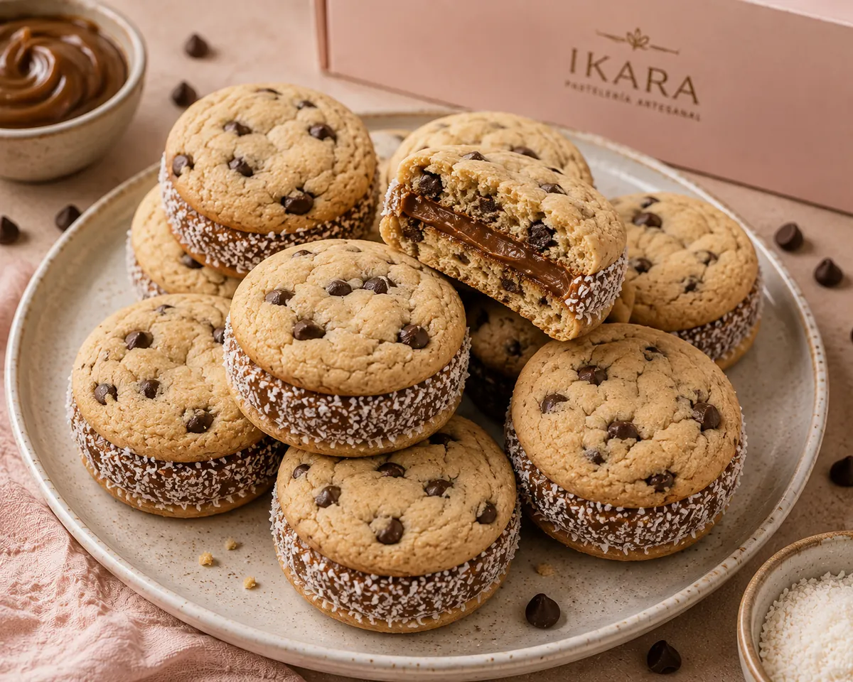 Alfacookies rellenas de dulce de leche