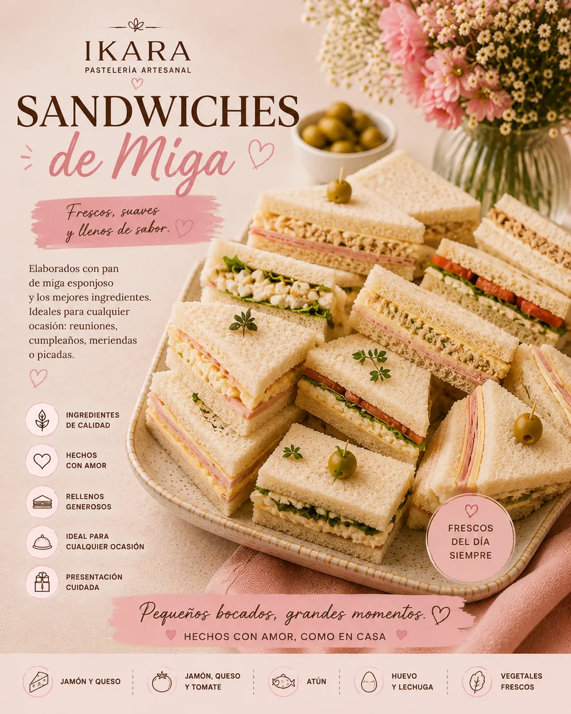 Sandwiches de miga surtidos