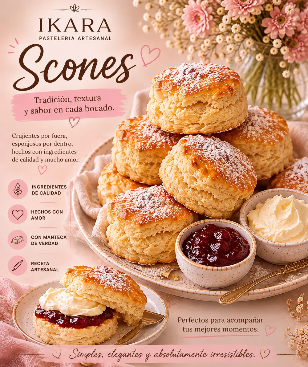 Scones recién horneados